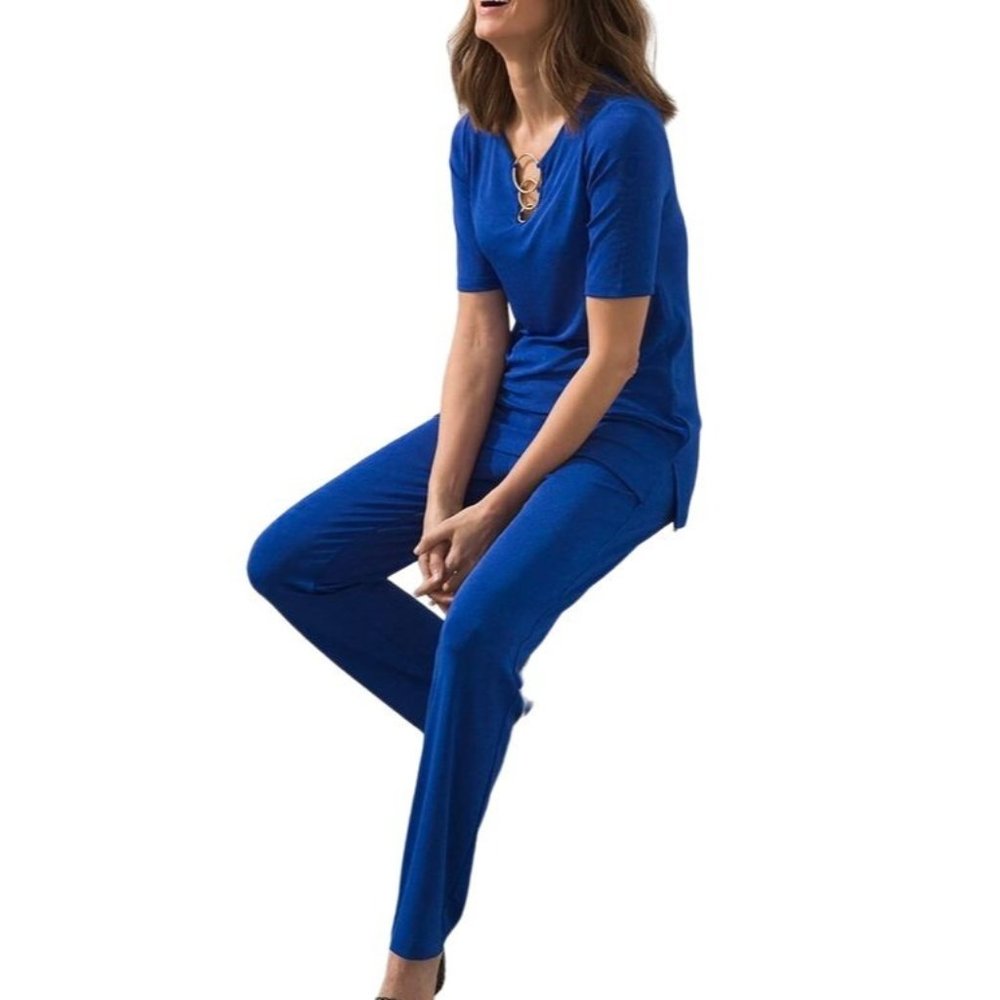 Chico's Electric Blue Straight Leg Pants